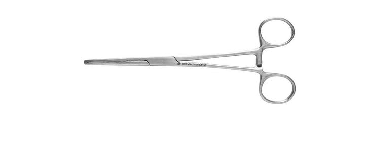 Kocher-Ochsner-Klemme 1x2 gezahnt, gerade 185mm