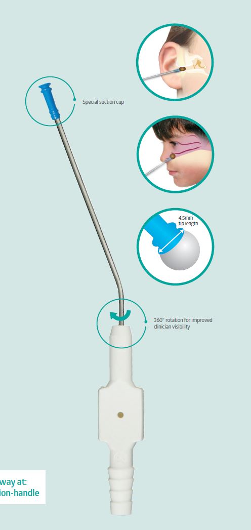 Clearway Sauggriff, für die Entfernung von Fremdkörpern, 142° gebogen, Pack à 10 Stück