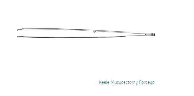 Keele-Mukosektomie-Pinzette 250mm, Spitzenlänge 16mm