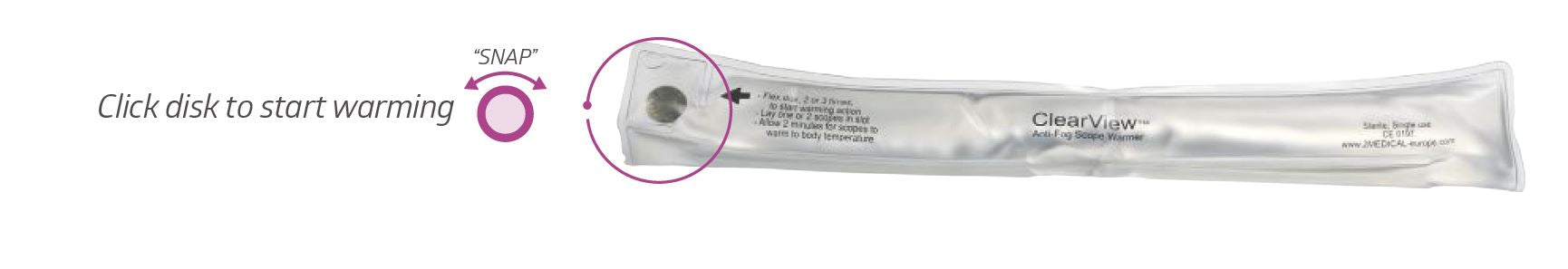 ClearView Anti-Fog Endoskop-Wärmer, steril verpackt für den einmaligen Gebrauch